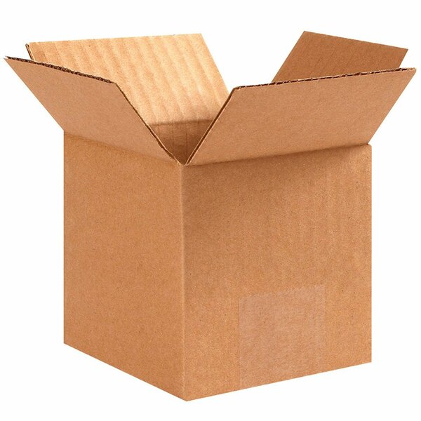 Global Industrial Cube Cardboard Corrugated Boxes, 4inL x 4inW x 4inH, Kraft B68561
